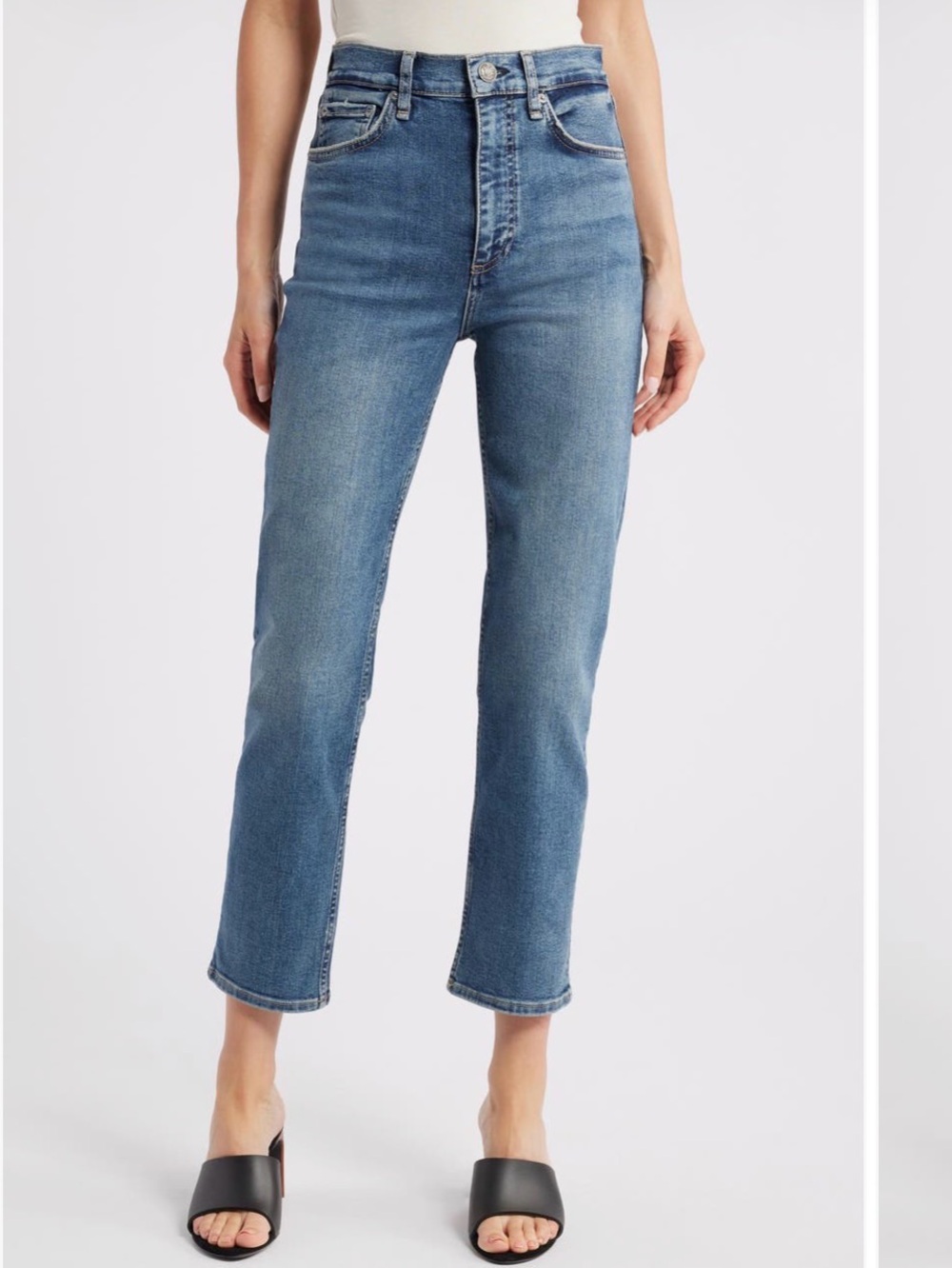 Rag & Bone Flexi Wren High Rise Slim Straight Jeans Sadie 32